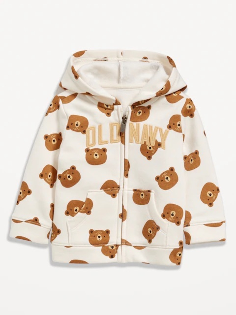 Old Navy Bear Logo Graphic Zip Hoodie